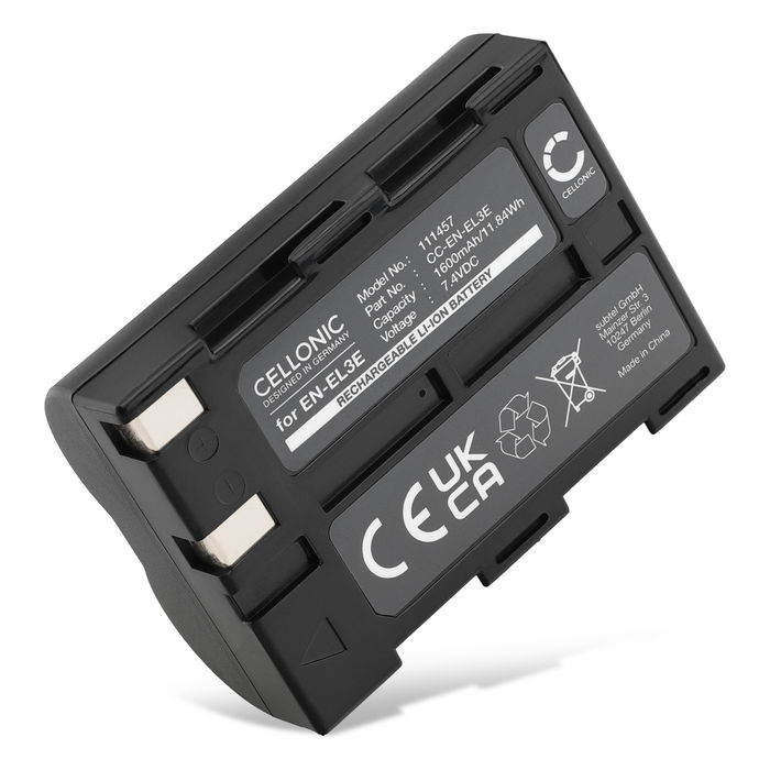 Nikon EN-EL3a Accu Batterij 1600mAh van Cellonic