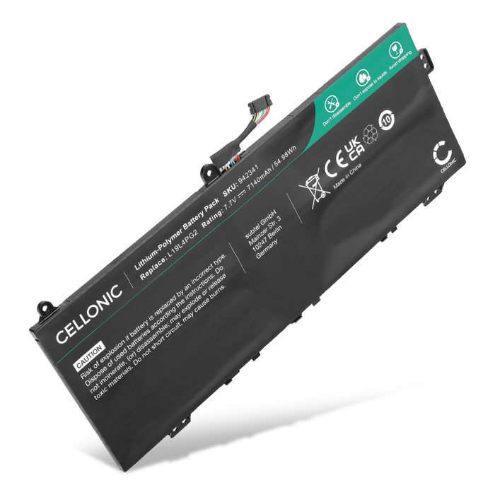 Batterij voor Lenovo Flex 5 CB-13IML05, IdeaPad Flex 5 1470, Flex 5 1570, L19M4PG2 Laptop - 7140mAh 7.7V 