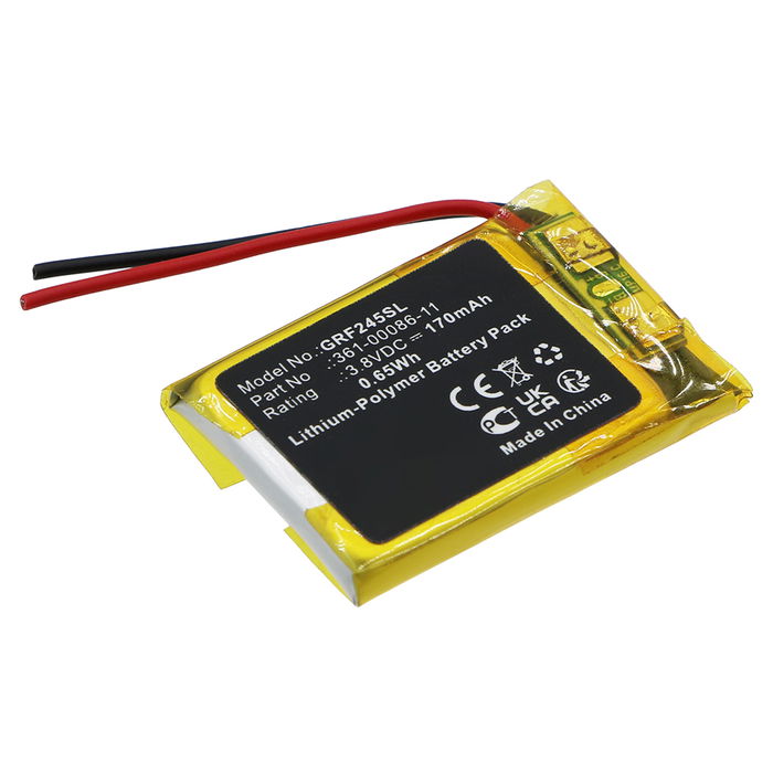 Batterij voor Garmin Forerunner 245, Forerunner 245 Music - 361-00086-11 (170mAh ) vervangende accu