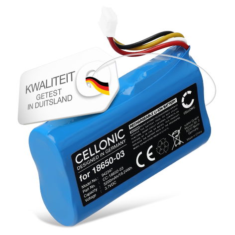 Accu voor EZVIZ DB2C 18650-03 (5200mAh, 3.7V) van CELLONIC