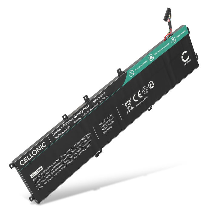 Dell XPS 15 9560 Accu Batterij 8000mAh van Cellonic
