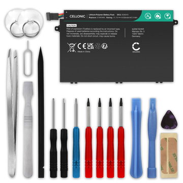 1x Lenovo Thinkpad E595 Batterij 4100mAh + Schroevendraaier-set van subtel