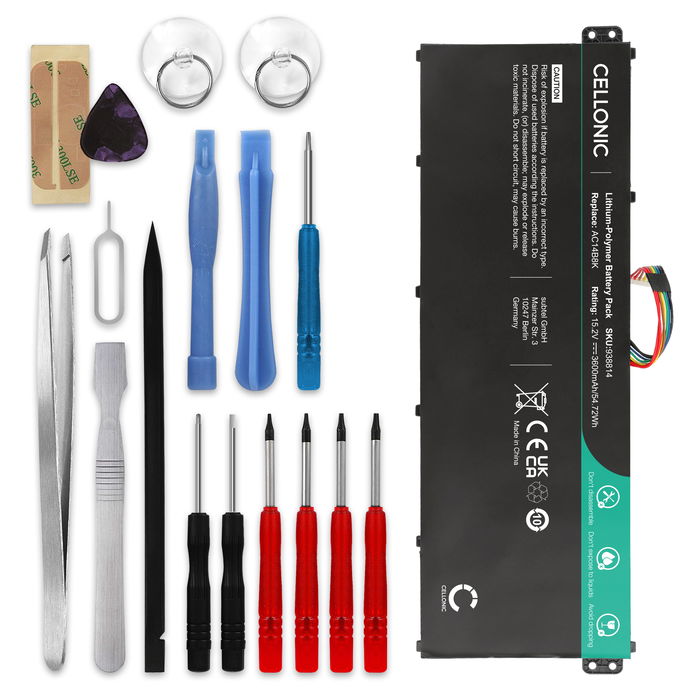 Acer Swift 3 SF314-52G-56RU Accu Batterij + Schroevendraaier-set 3600mAh van subtel