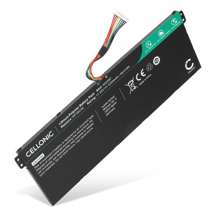 Acer TravelMate P2 TMP215-53 Battery 11.55V 4200mAh from Cellonic