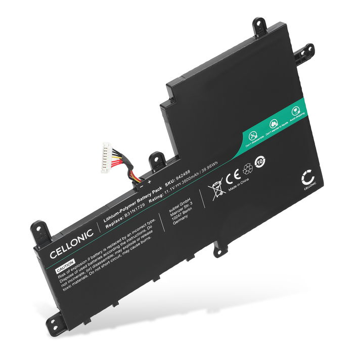 1x Battery for ASUS X530, K530, Vivobook S15 S530, V530, S530, B31N1729 11.4V 3600mAh from CELLONIC