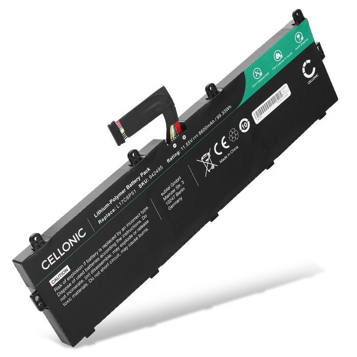 Batterij voor Lenovo ThinkPad P72, P73, Lenovo 01AV497, L17M6P52, SB10K97636, 01AV498, L17C6P51 Laptop - 8600mAh 11.55V 