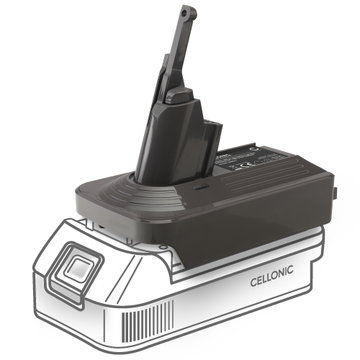 Batterijadapter Makita 18V naar Dyson V7 & V8 Series - MT18V7V8 converter voor Dyson stofzuigers van CELLONIC