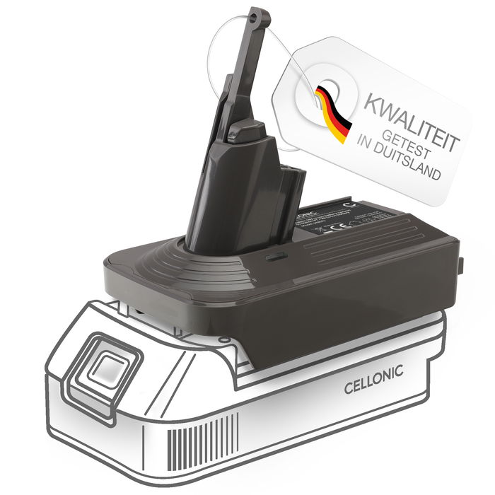 1x Makita 18V naar Dyson V8 Extra accu-adapter van Cellonic