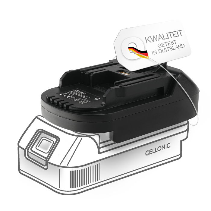 Bosch 18V GBA naar Makita DDF482 accu-adapter van Cellonic