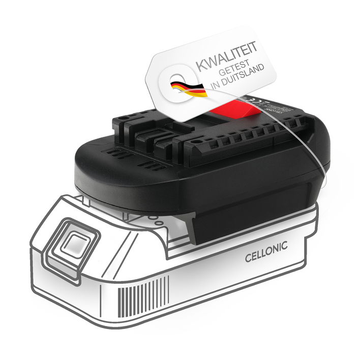 DeWalt / Milwaukee 18V naar Bosch GDX 18 V-LI batterijadapter van Cellonic