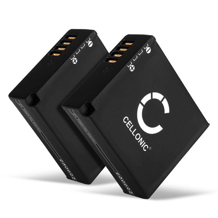 2x Batterij voor Panasonic Lumix DC-GX9 DMC-LX100 DMC-GX80 DMC-TZ80 DC-LX100 II DC-TZ90 DC-TZ202 980mAh camera van CELLONIC