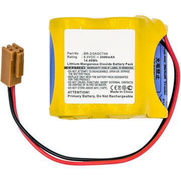 Batterij voor FANUC 18-T Series PLC ALPHA iSV CNC system amplifiers - BR-2 3AGCT4A / A98L-0031-0025 / A06B-6114-K504 2400mAh / 14.40Wh van CELLONIC