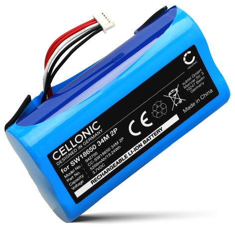 Accu voor Eufy SoloCam C210 SW18650 34M 2P (5200mAh, 3.7V) van CELLONIC