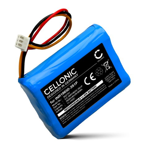 Battery for DOCKIN D Fine, Fine 2, Fine 2 Plus INR18650-3S1P (2600mAh, 11.1V) from CELLONIC