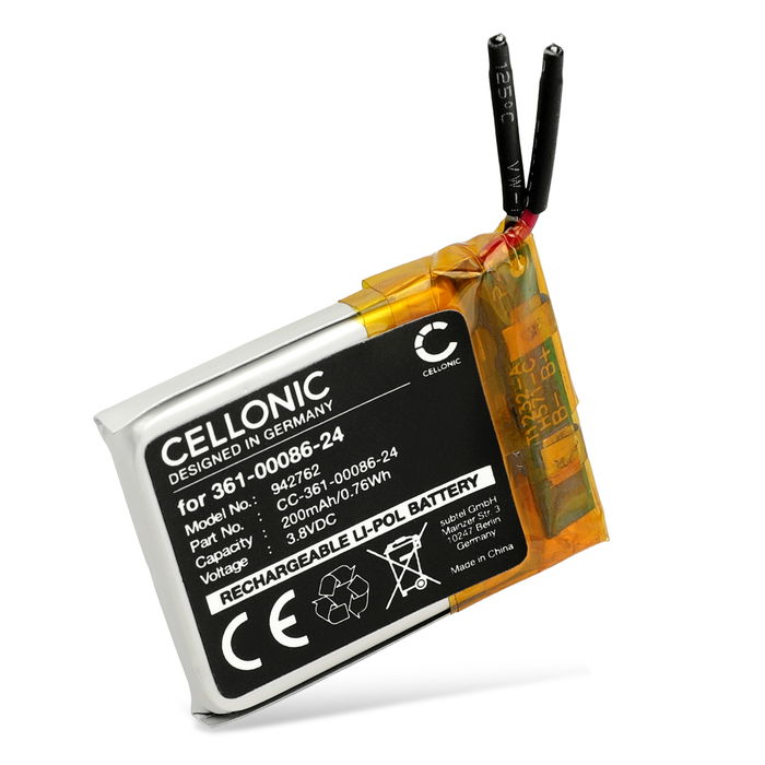 Garmin 361-00086-24 Batterij 200mAh van Cellonic