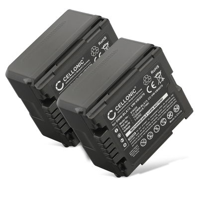 2x Batterij voor Panasonic HDC-SD100, HDC-SD10, -SD707, -SD600, HDC-TM700, Lumix DMC-L10 1320mAh van CELLONIC
