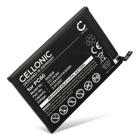 Batterij voor Motorola Moto G54; XT2343 PC60, SB18D89641 (5100mAh, 3.91V) van CELLONIC