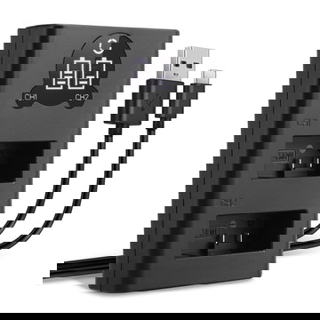 USB-dual lader (AHDBT-1301) voor GoPro HERO13 Black + 1m + USB Kabel van CELLONIC