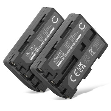 2x Batterij voor Sony F828, F717, R1 S85, TRV118 SR1 GV-D1000, NPFM30, NPQM71, NPQM91 NP-FM50H Accu (1600mAh, 7.4V) van CELLONIC