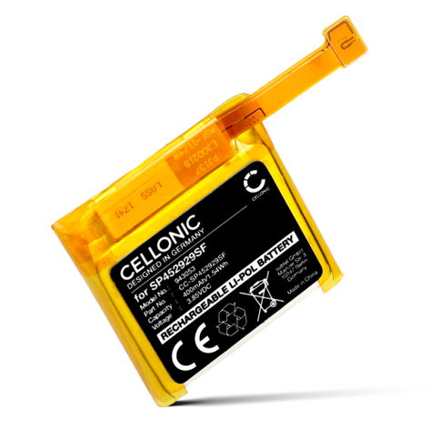 Battery for TicWatch Pro 4G SP452929SF (400mAh, 3.85V) from CELLONIC