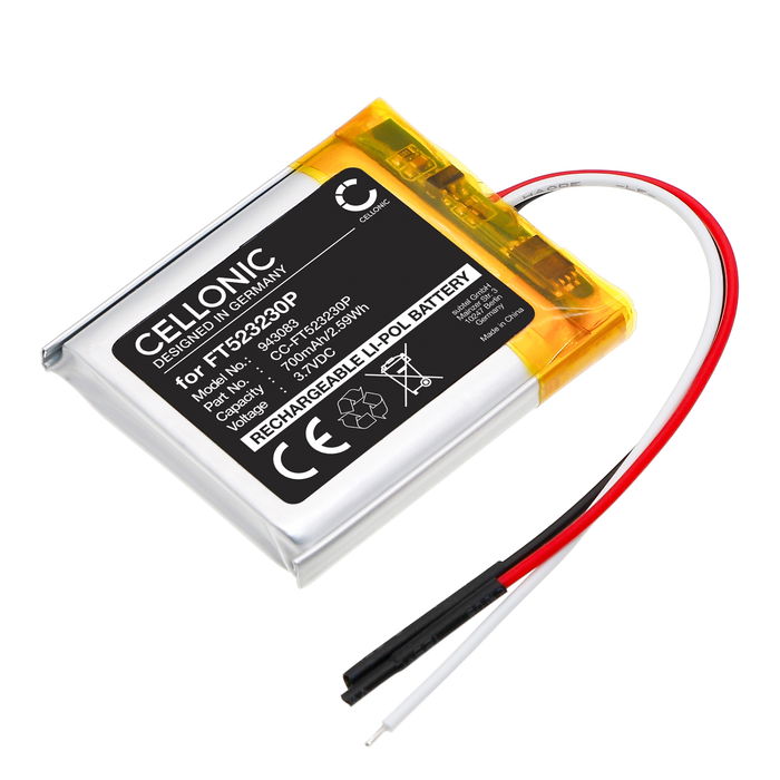 Battery for Poly Voyager Focus 2, Technics EAH-F70 700mAh from CELLONIC