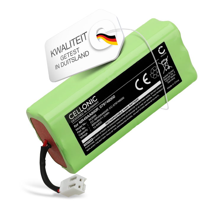 Accu voor Philips FC8800, FC8801, Taurus Robot Aspirador Striker Slim, 079748000 800mAh van CELLONIC
