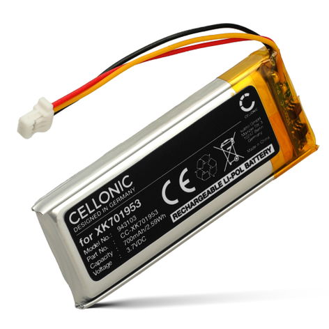 Accu voor Sena SRL2 XK701953 (3-PIN) (700mAh, 3.7V) van CELLONIC
