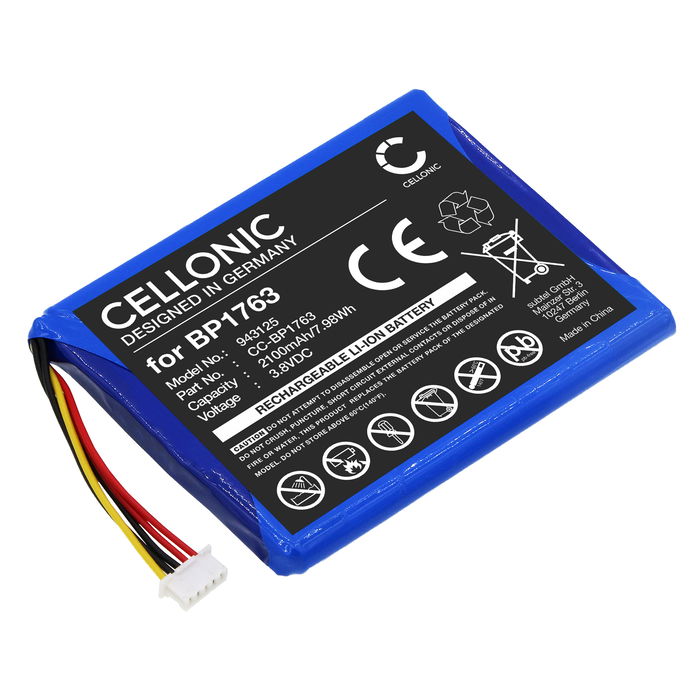 Batterij voor LeapFrog LF2423, VTech RM5754HD, RM5764HD, VM5254, VM5255, VM5463, VM905HD, VM909HD 2100mAh van CELLONIC