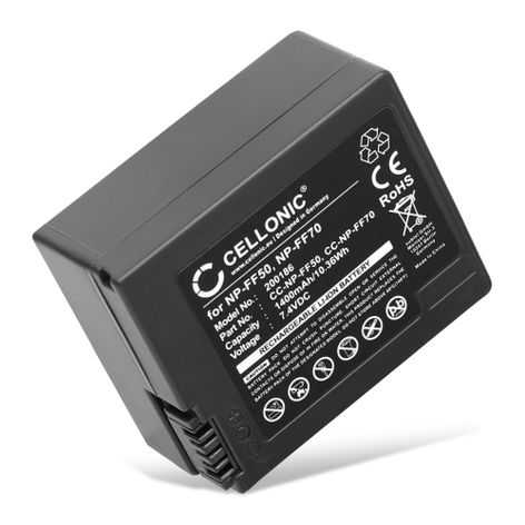 Batterij voor Sony DCR-HC1000 DCR-IP1 DCR-IP210 -IP220 DCR-IP45 DCR-IP5 -IP55 DCR-IP7 DCR-PC106 -PC107 1400mAh van CELLONIC