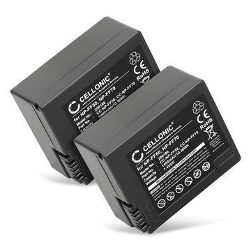 2x Battery for Sony CCD-TRV608, CCD-TRV328, NP-FF50, NP-FF71, NP-FF51, NP-FF70 1400mAh from CELLONIC