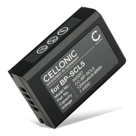 Battery for Leica M10 Monochrom; M10-P; M10-R BP-SCL5 (1200mAh, 7.4V) from CELLONIC