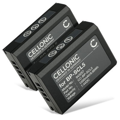 2x Batterij voor Leica M10, M10-R, M10-P BP-SCL5 Accu (1200mAh, 7.4V) van CELLONIC