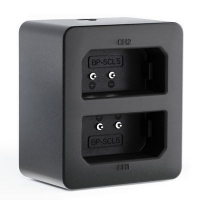 USB-dual lader (LC-SCL5) voor Leica M10, M10-P, M10-R + 1m USB Kabel van CELLONIC