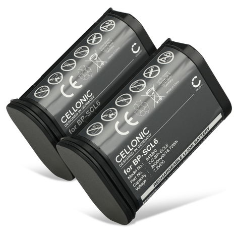 2x Accu voor Leica Q2, Q3 BP-SCL6 (2600mAh, 7.2V) van CELLONIC