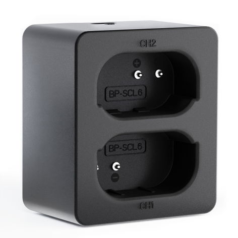 Dubbele acculader LC-SCL6 voor Leica Q3; Q2 – LC-SCL6 + USB Kabel van CELLONIC