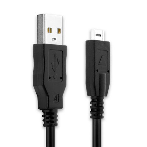 14 Pin Connector to USB A Camera Data Cable K1HY08YY0031 for Panasonic Lumix DMC-FT1, DMC-FT2, DMC-FZ100 Black PVC 1.5m from CELLONIC