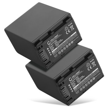 2x Batterij voor Sony HDR CX625, CX250, CX260, CX270, CX410, CX430, CX230, CX220, CX210 NP-FV70A NP-FV50A NP-FV30 NP-FV90 NP-FV100A Accu (3090mAh, 7.2V) van CELLONIC