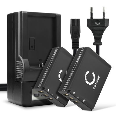 2x Battery for Fuji FinePix SL300 SL280 SL1000 S1 SL240 SL260 SL245 SL305 F305 NP-85 (1600mAh, 3.7V) + Charger from CELLONIC