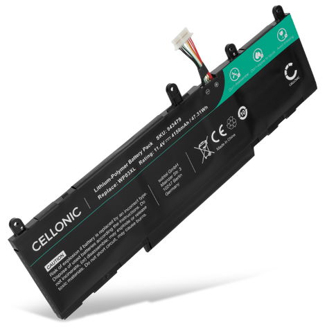 Accu voor HP EliteBook 830 Gen 9, 840 Gen 10, 1040 G10, Elite x360 830 G11, ZBook Firefly 14 G10, Firefly 16 G10, Elitebook 835 Gen 10, WP03XL (4150mAh, 11.4V) van CELLONIC