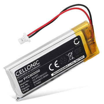 Batterij voor Sena SRL‑01 (SP51) PTC802050 (2-PIN) (800mAh, 3.7V) van CELLONIC