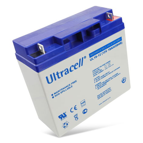 Lead-Acid Battery (12V, 216Wh, 18000mAh, UC18-12) from Ultracell