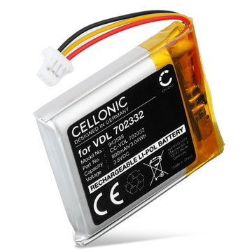 Batterij voor JBL Tune 720BT, 760BT VDL 702332 (800mAh, 3.8V) van CELLONIC