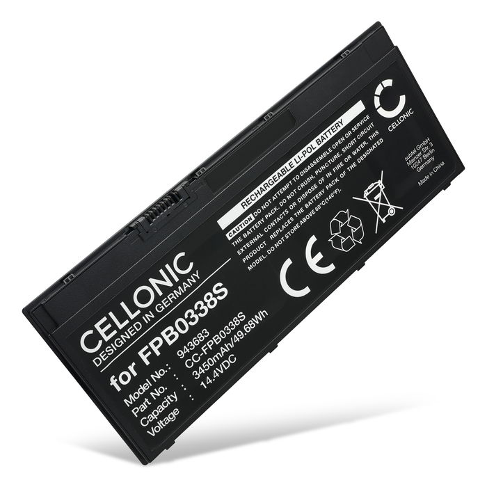 Batterij voor Fujitsu LifeBook E5510, U749, E5411, T937, Lifebook U7410, E559, U7510, U748, E558, U758, T939, E548, U747, Fujitsu FPB0338S, CP721834-01, CP734928-01 Laptop - 3450mAh 14.4V 