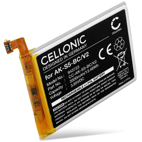 Battery for Emporia Smart 5; EMS5; SMART.5 AK-S5 (V2), AK-S5-BC (3500mAh, 3.85V) from CELLONIC