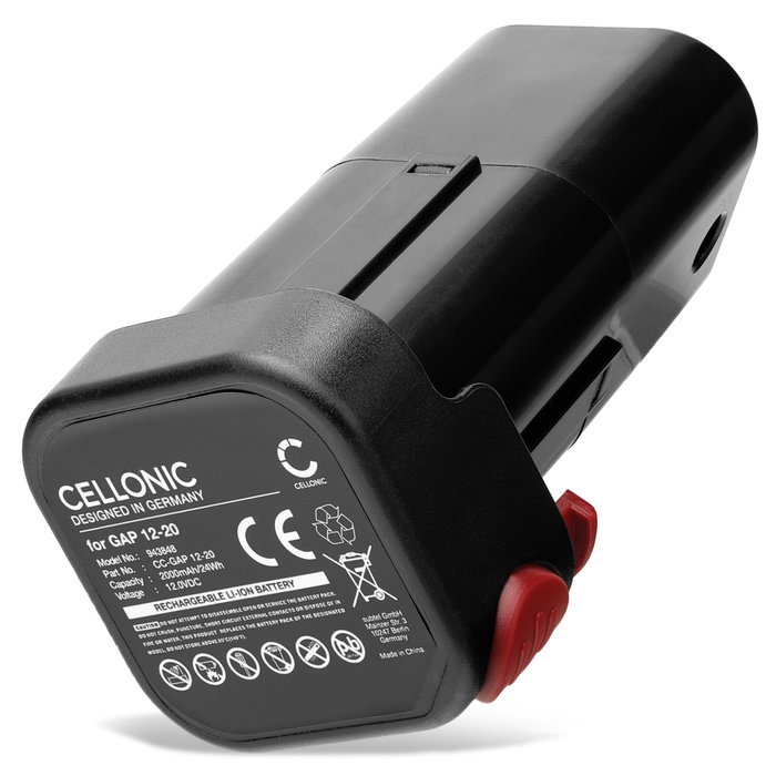 Accu voor Güde Regenfasspumpe, Cordless Rainwater Recovery Pump, Regenfasspumpe RFP 12-201-04, RFP 12-201-04 GAP 12-20 (2000mAh, 12V) van CELLONIC