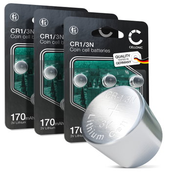 CELLONIC CR1/3N Knoopcelbatterijen (Lithium, 170mAh, 3V) voor Hondentrainingshalsbanden, Camera’s, Laserzichtsystemen – x15-Pack